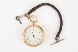 A Victorian 18ct gold pocket watch by Hargreaves of Liverpoolhallmarked Chester 1883, the white