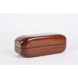 A gentleman's unusual 19th century mahogany cased travelling shaving set
the case of unusual shape