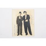 A Laurel & Hardy signed photograph
A signed photo of the comedy duo, gifted to Mr. Walter James