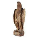 A large carved decorative wooden eagle
probably late 19th/early 20th century
realistically carved,