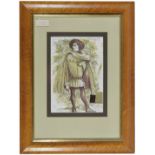 Tim Goodchild
Costume design for love, labours and lost, watercolour, signed and dated '76 in