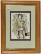 Tim GoodchildCostume design for love, labours and lost, watercolour, signed and dated '76 in