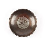 An Arts and Craft copper and pewter bowl by Hugh Wallis
signed on the reverse with his monogram