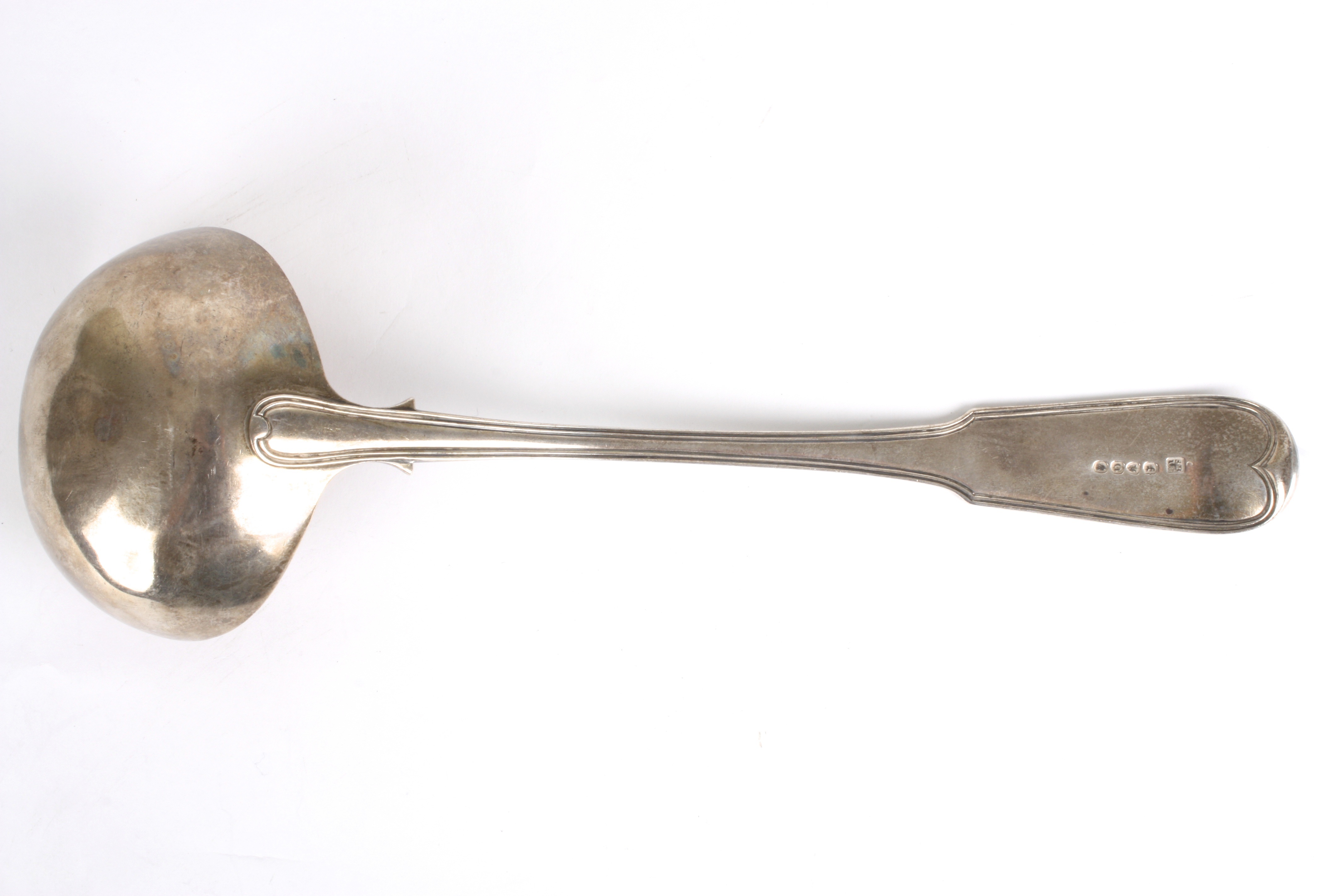 A George III silver soup ladle
hallmarked London 1811, fiddle and thread pattern.Dimensions: 6.75 - Image 2 of 2
