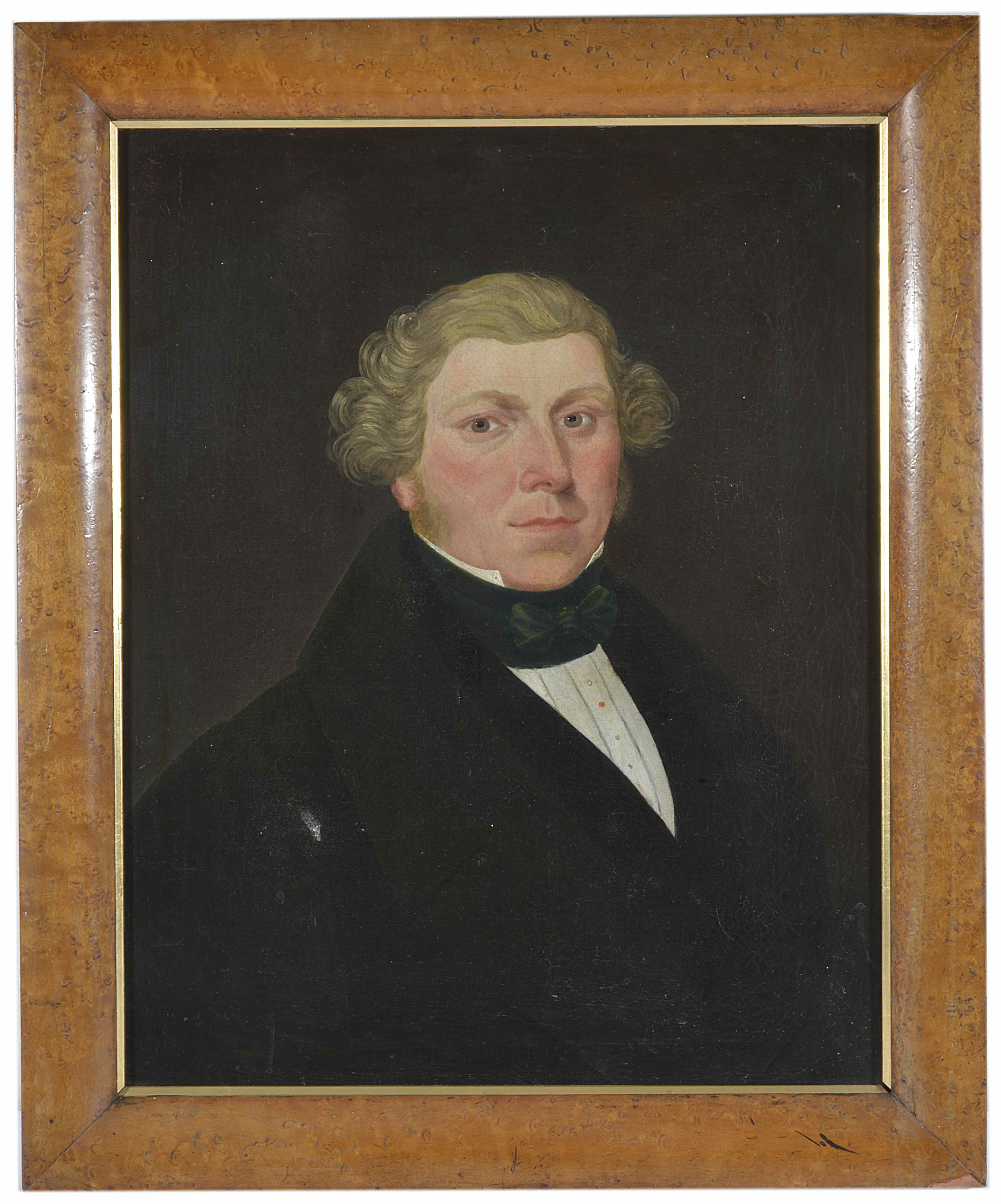 English School, circa 1830
'Portrait of a gentleman wearing a bow tie', oil on canvasDimensions: