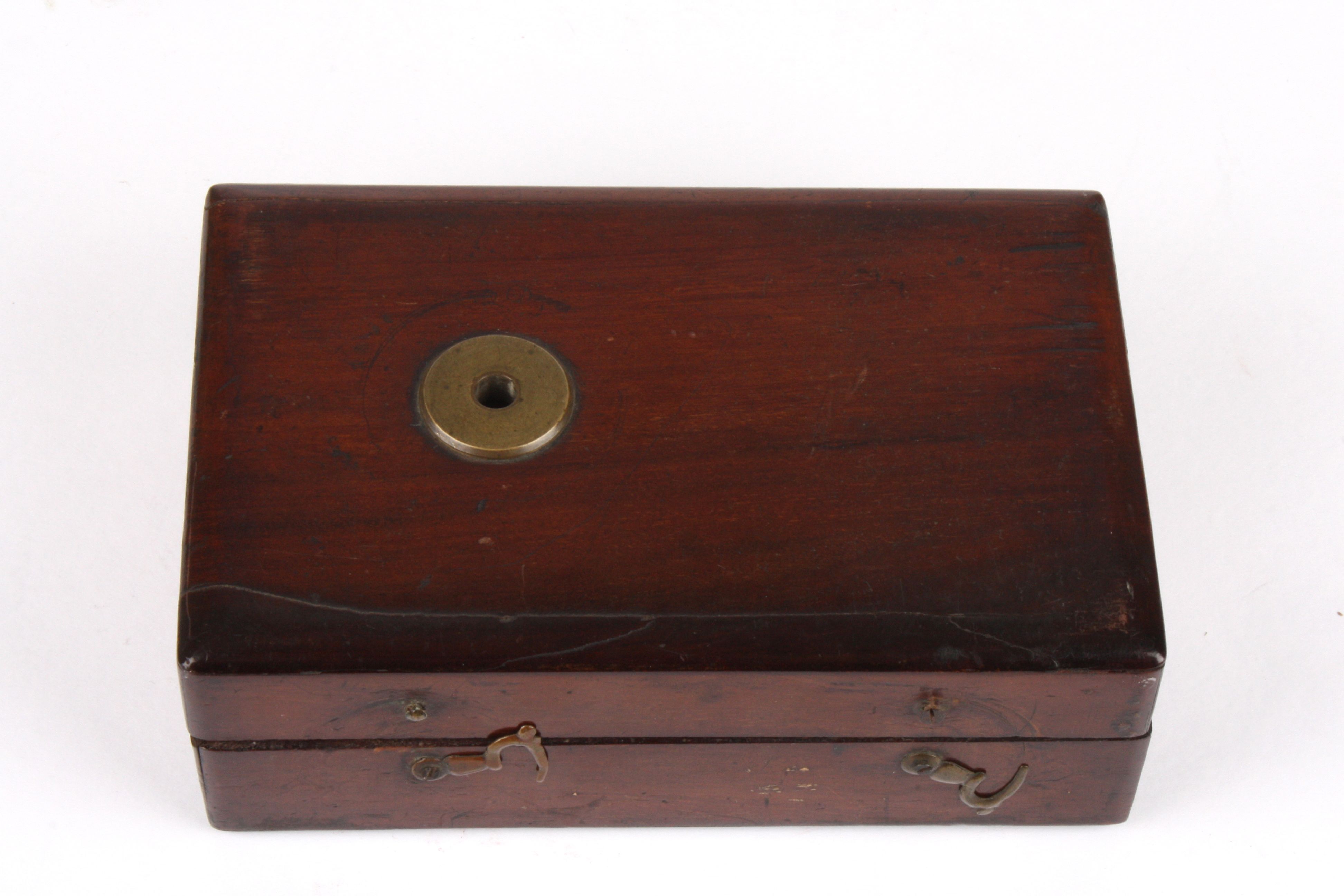 A 19th century simple brass microscope
contained within a fitted mahogany case together with a - Image 2 of 3