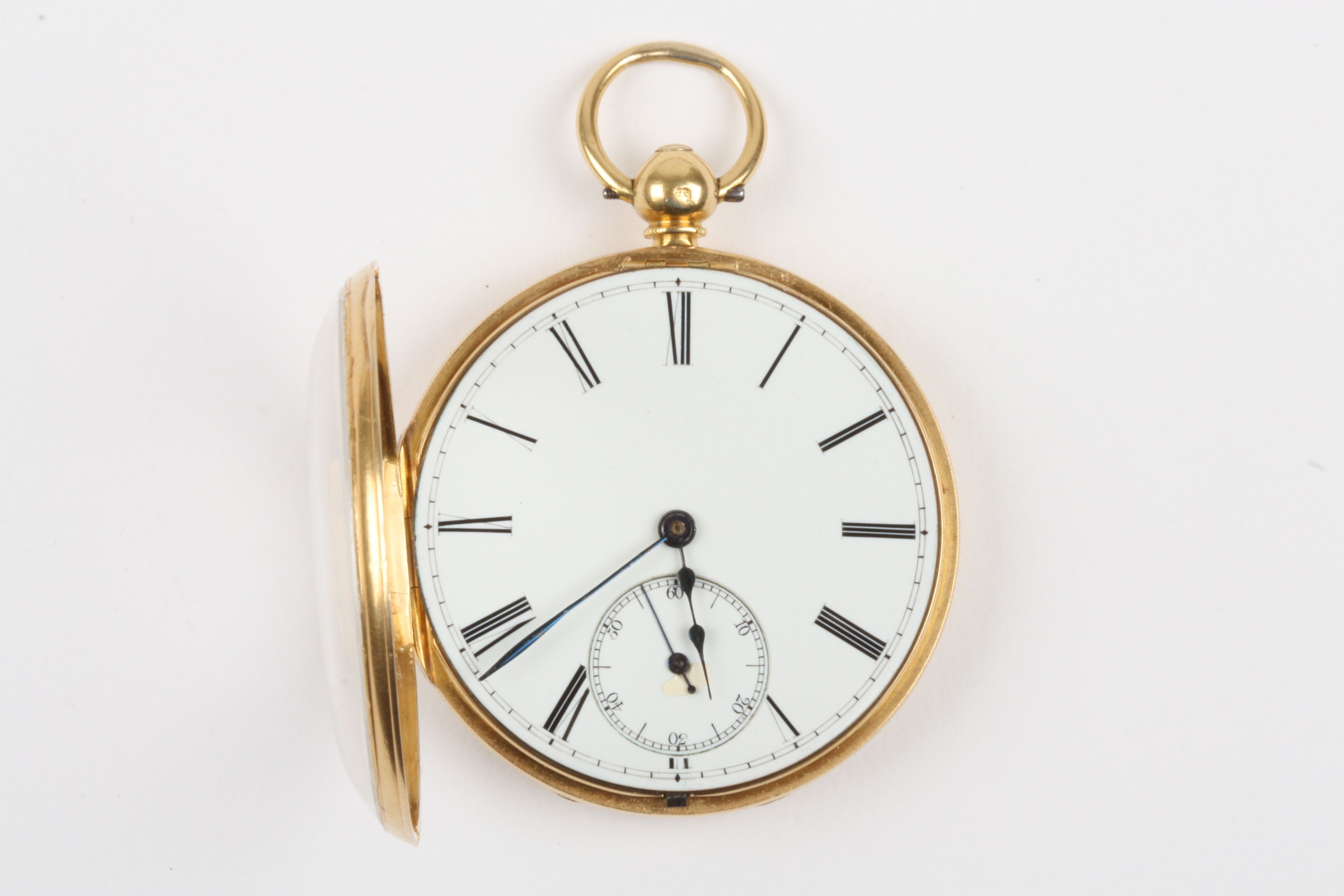 A Victorian 18ct gold open face pocket watch by Hunt & Roskell
hallmarked London 1855, the white - Image 2 of 3