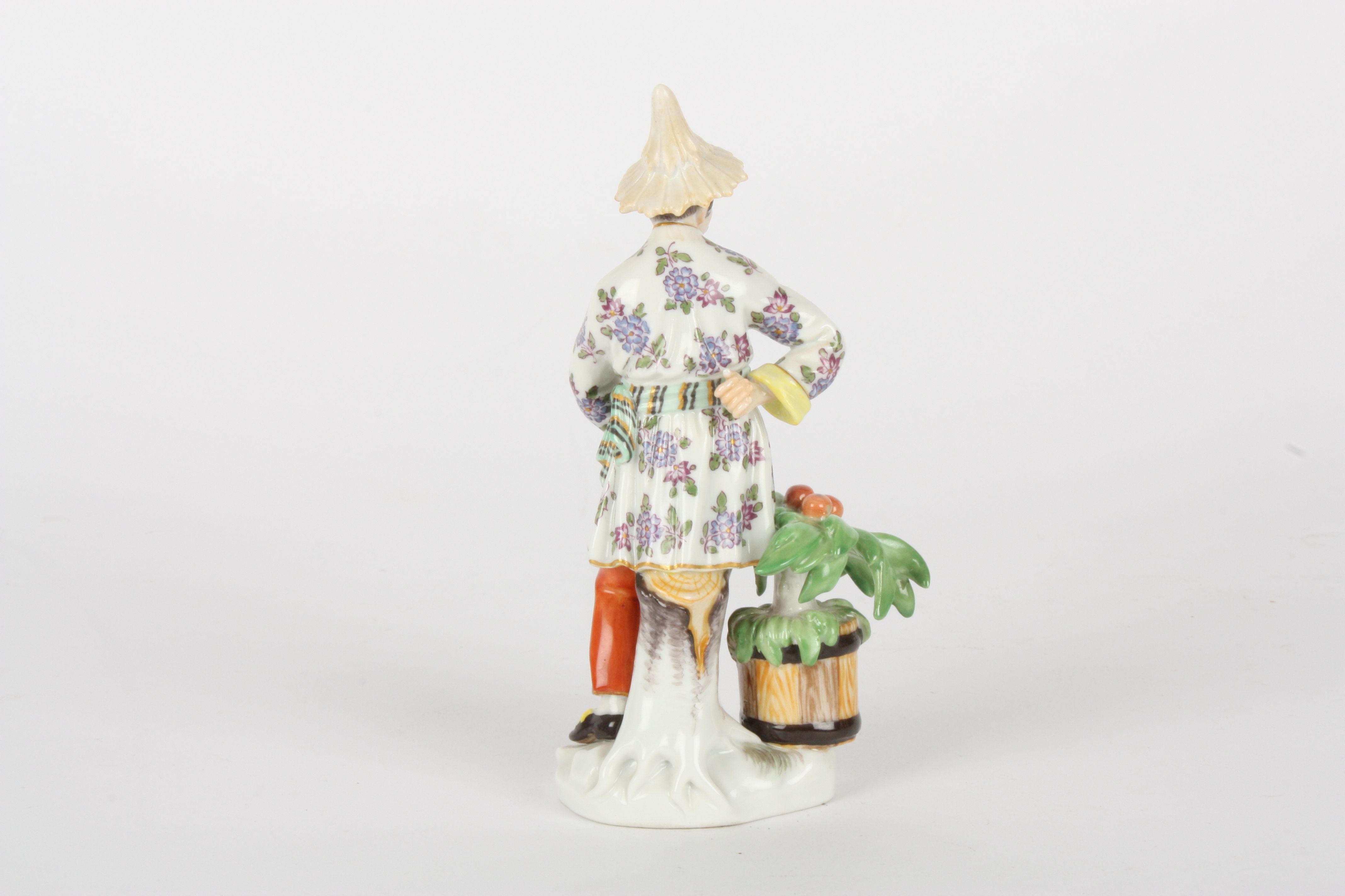 Late 20th century Meissen figure, after Elias Meyer, modelled as Japanese gentleman, standing and - Image 2 of 5