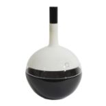 Timo Sarpaneva (1926-2006)
'Tuuli'
two tone black and white rounded bottom bottle and stopper,