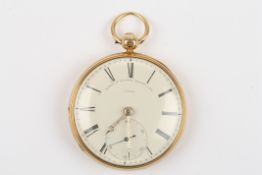 A William IV 18ct yellow gold open face pocket watch by Massey & Windham of Londonhallmarked London