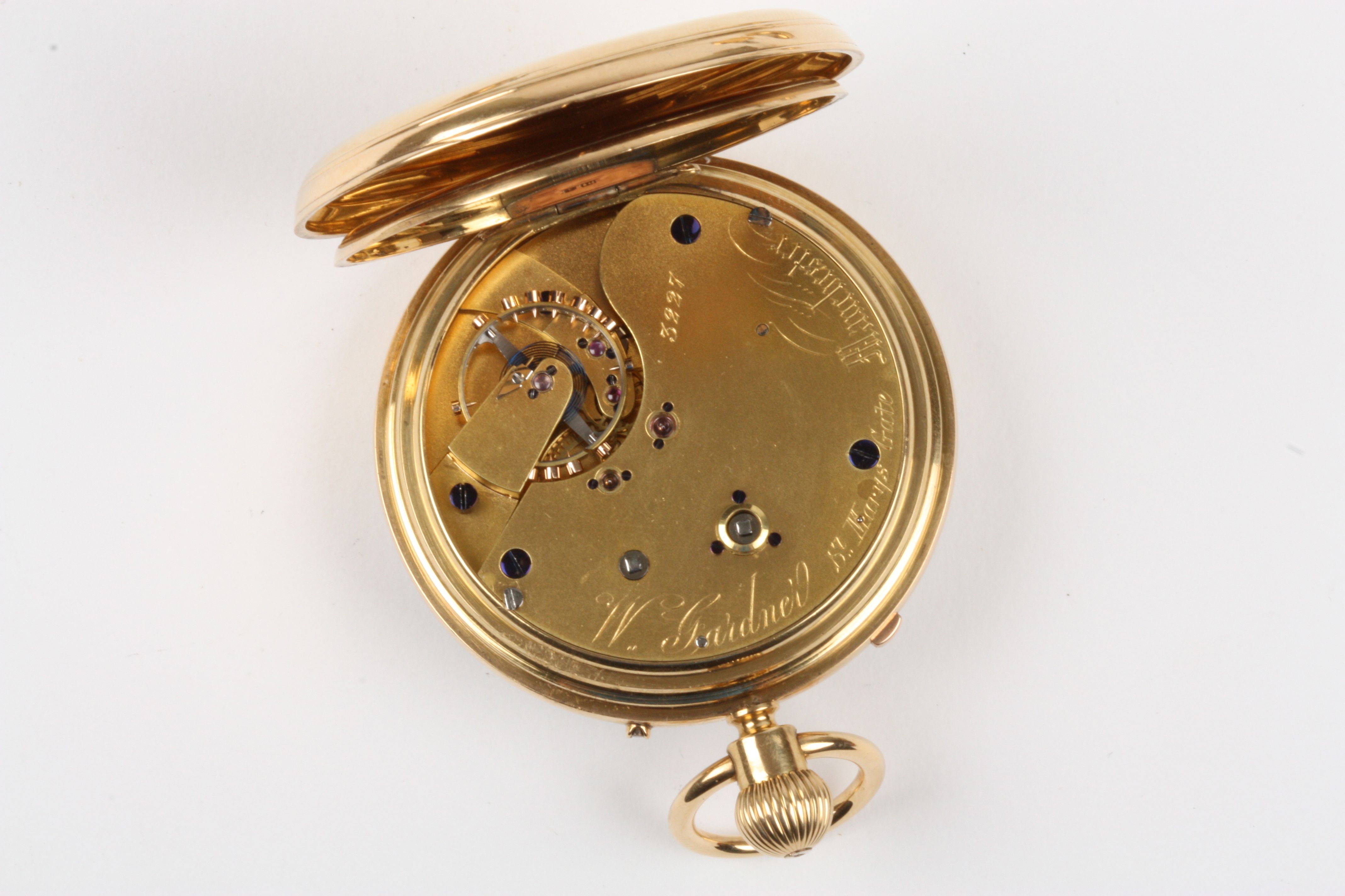 A Victorian 18ct gold open face centre second pocket watch by William Gardner
hallmarked London - Image 2 of 3