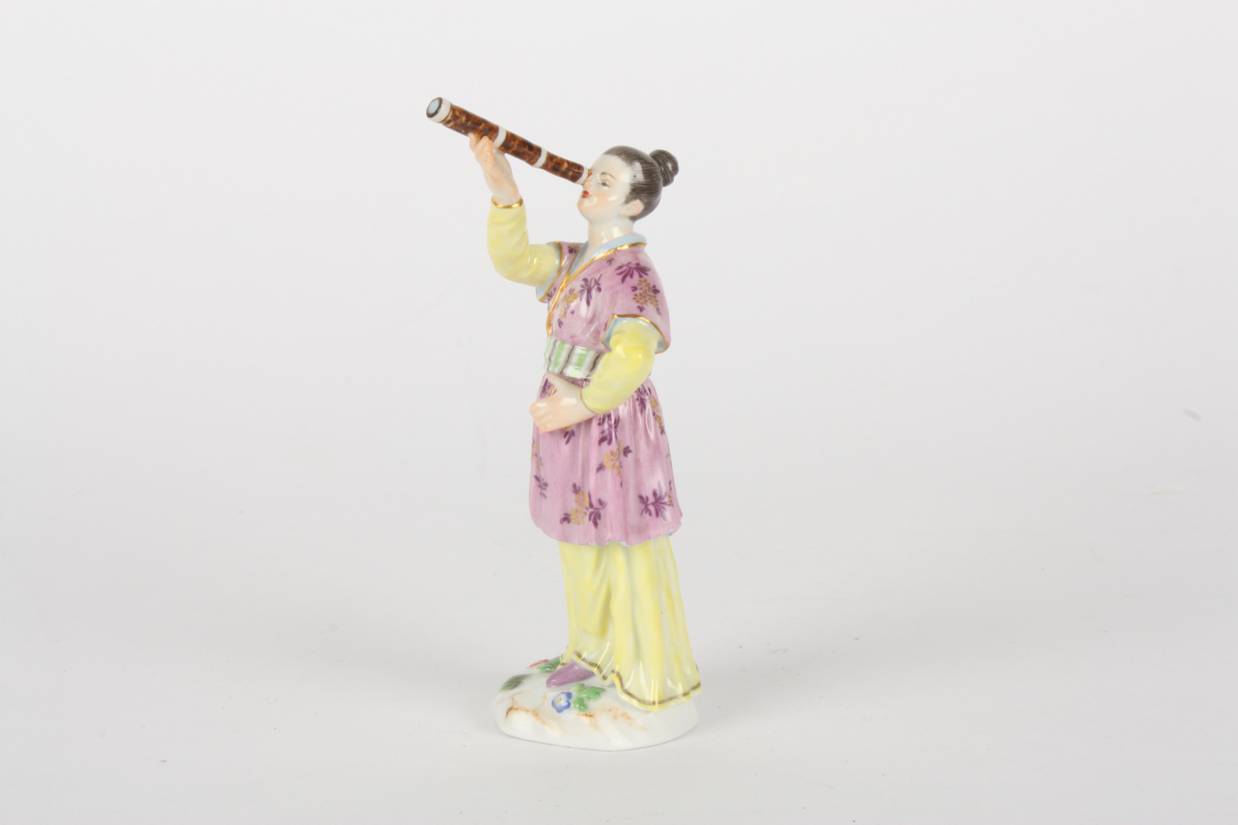 Late 20th century Meissen figure, after Elias Meyer, modelled as a Japanese lady standing holding - Image 3 of 5