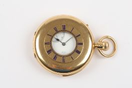 A fine Victorian 18ct gold half hunter quarter repeating pocket watch by Dent of Londonhallmarked