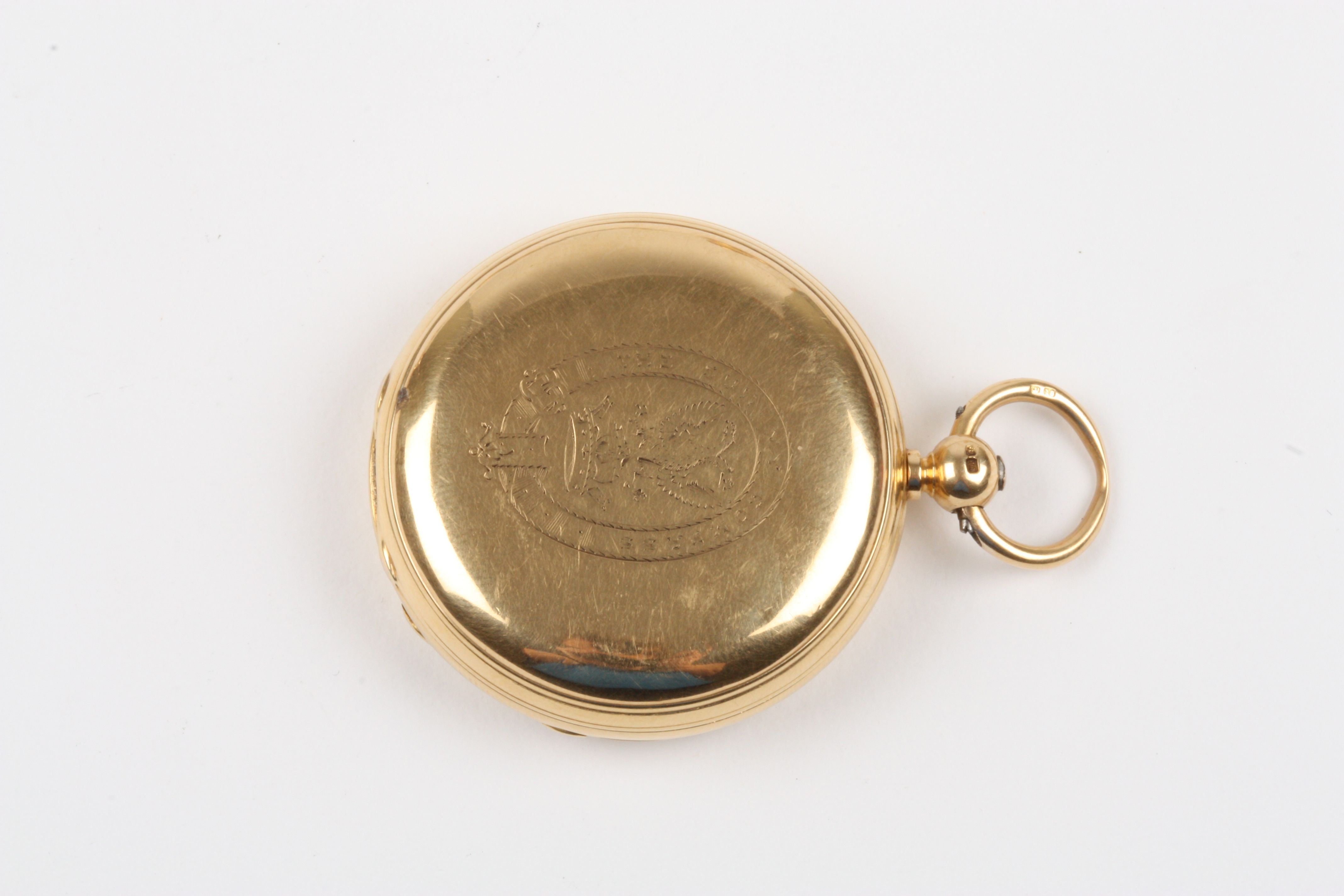 A Victorian 18ct gold full hunter pocket watch by James Bracebridge 
hallmarked London 1881, the - Image 2 of 2