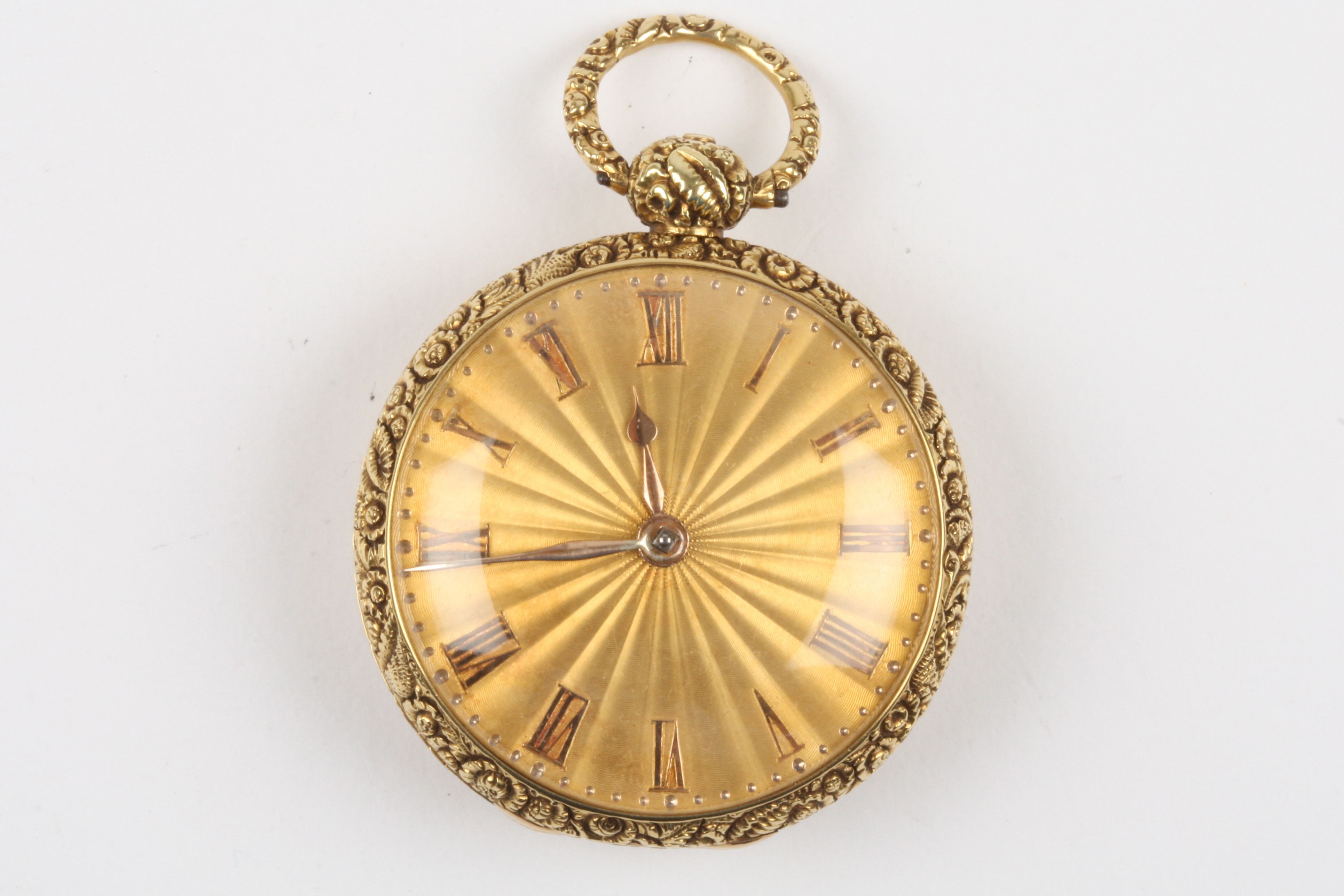 A Regency 18ct gold open face verge pocket watch by Richard Webster
hallmarked London 1820, the gilt