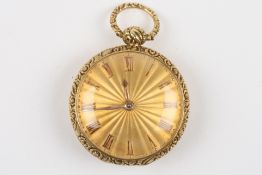 A Regency 18ct gold open face verge pocket watch by Richard Websterhallmarked London 1820, the gilt