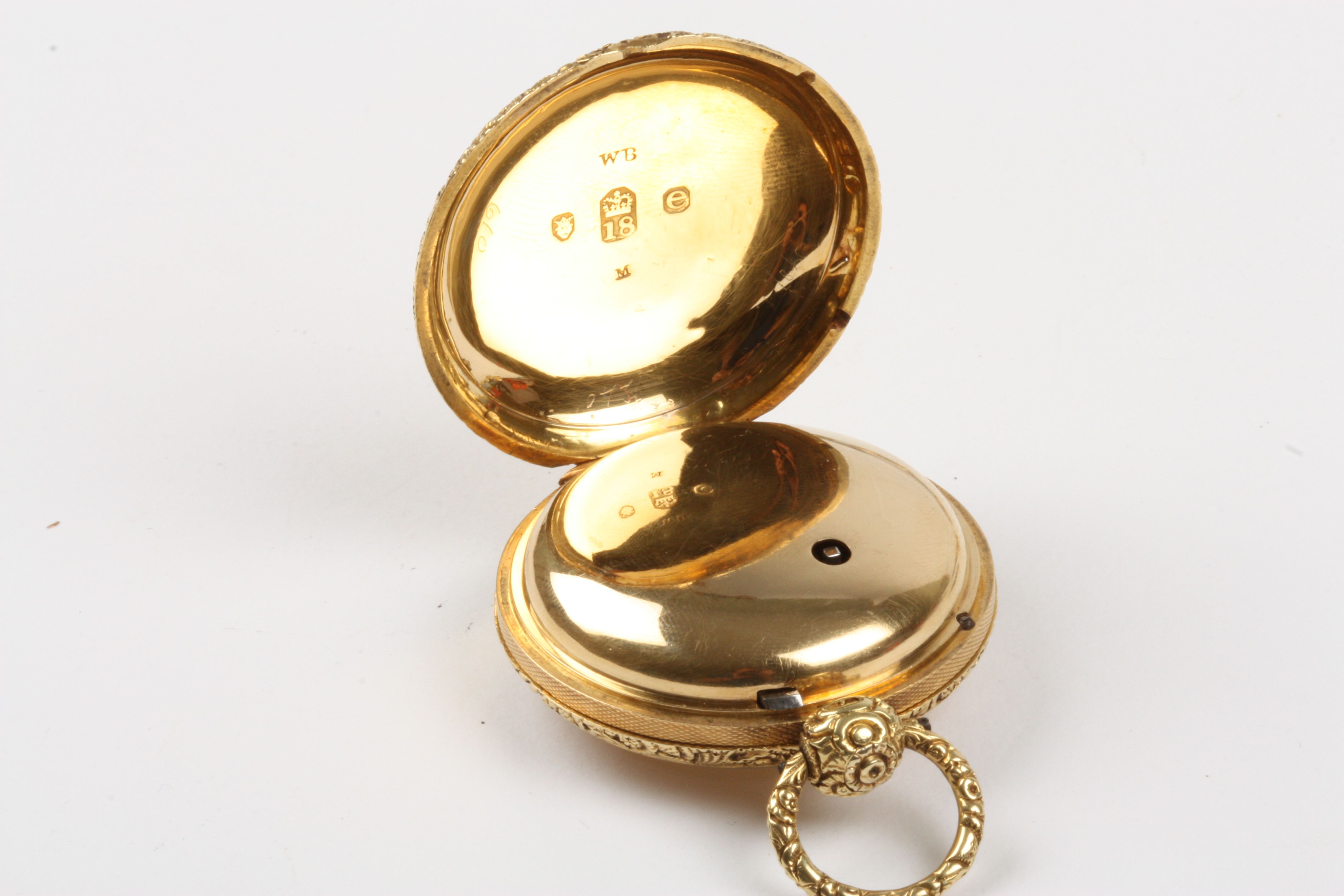 A Regency 18ct gold open face verge pocket watch by Richard Webster
hallmarked London 1820, the gilt - Image 4 of 4