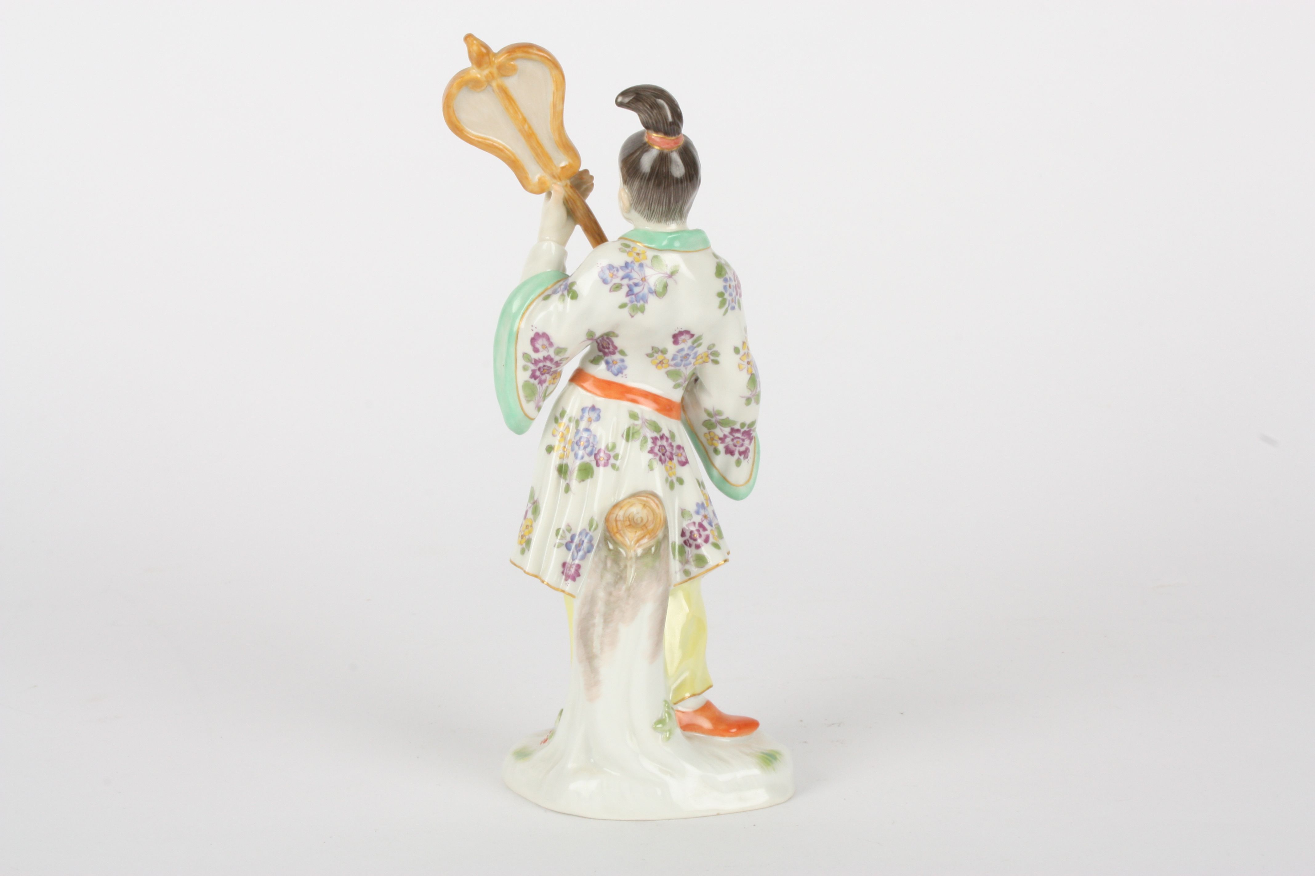 Late 20th century Meissen figure of a Japanese lady with umbrella, after Kaendler, modelled - Image 2 of 5
