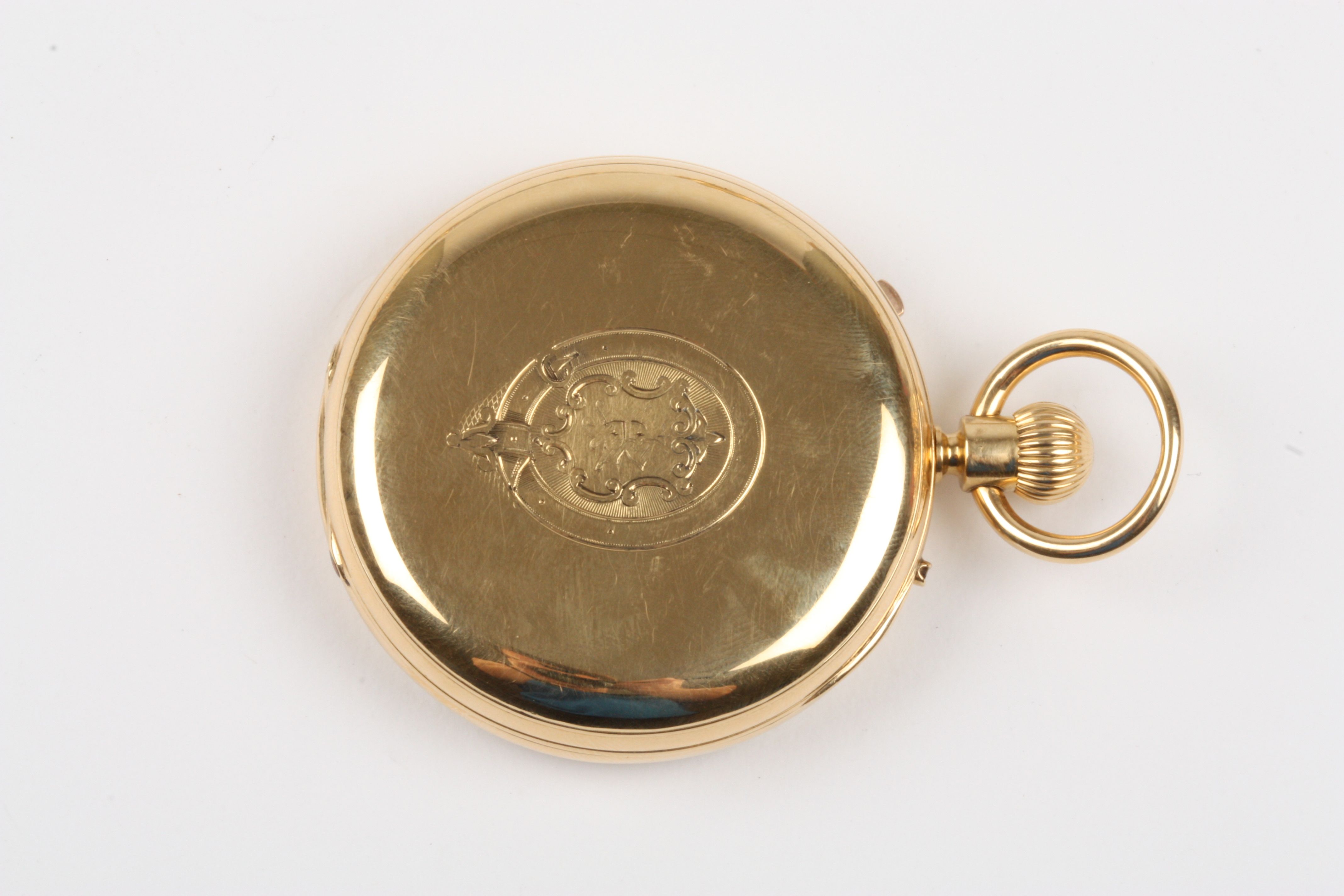 A Victorian 18ct gold open face centre second pocket watch by William Gardner
hallmarked London - Image 3 of 3