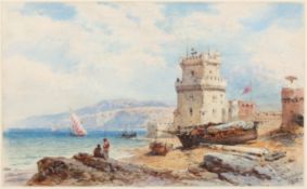 Thomas Leeson Rowbotham (British 1783-1853)'Fort of Belem at the mouth of the Tagus outside Lisbon'