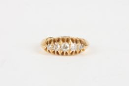 An early 20th century 18ct yellow gold and diamond five stone ringhallmarked Birmingham 1915, the