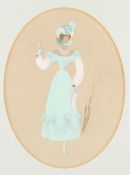 Erte (1892-1990)Theatrical costume design1950spencil and hand colour, signed in pen, probably a