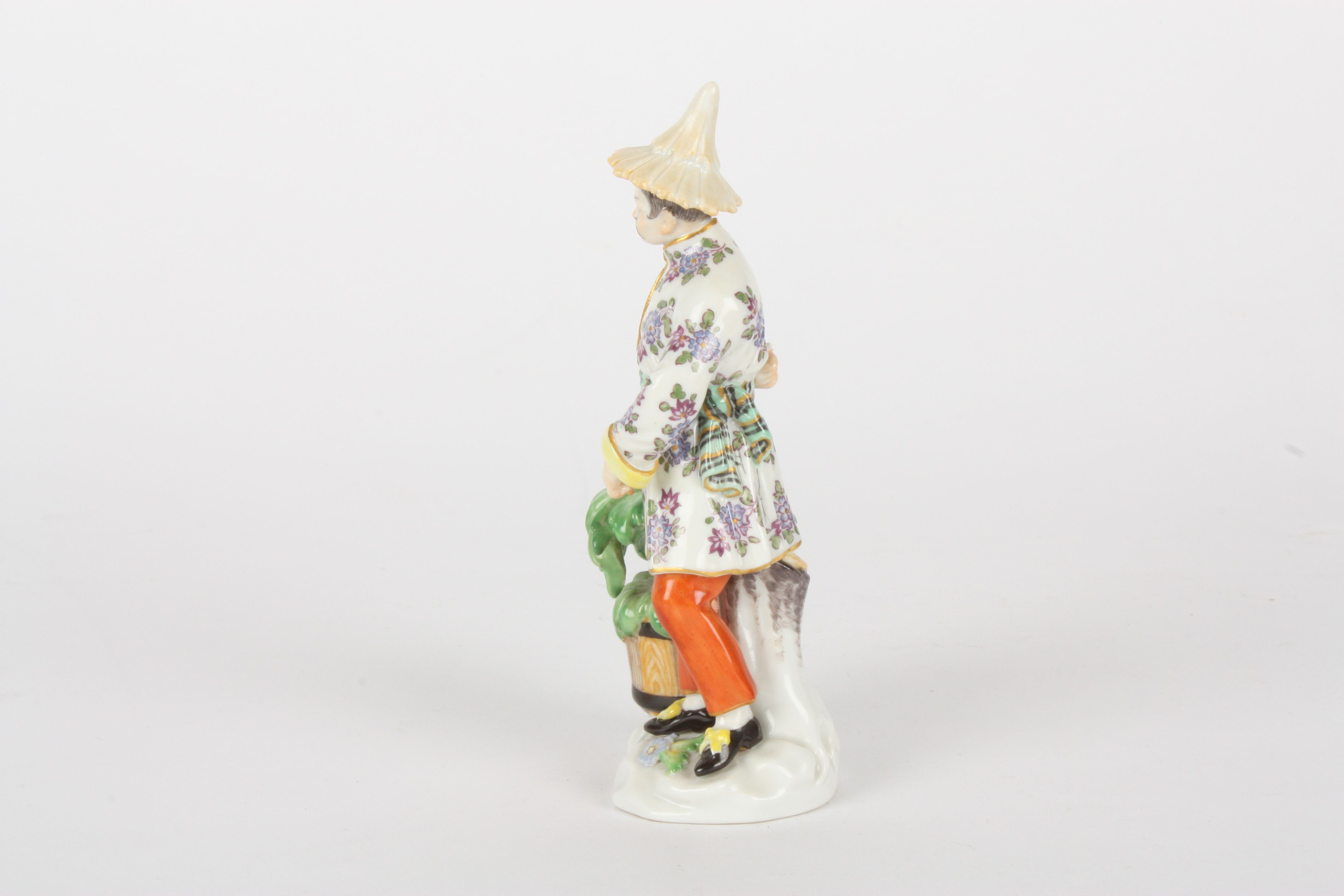 Late 20th century Meissen figure, after Elias Meyer, modelled as Japanese gentleman, standing and - Image 3 of 5