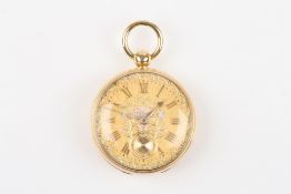 An George IV 18ct gold open face pocket watch by George Reynoldshallmarked Chester 1823, the gilt