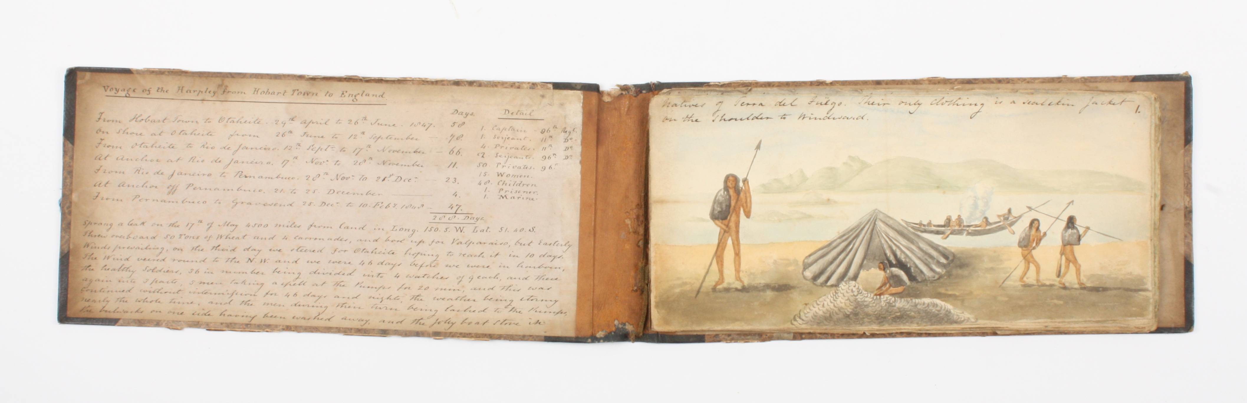 Travel interest: An extremely rare and important collection of watercolours depicting the 1847 - Image 7 of 8