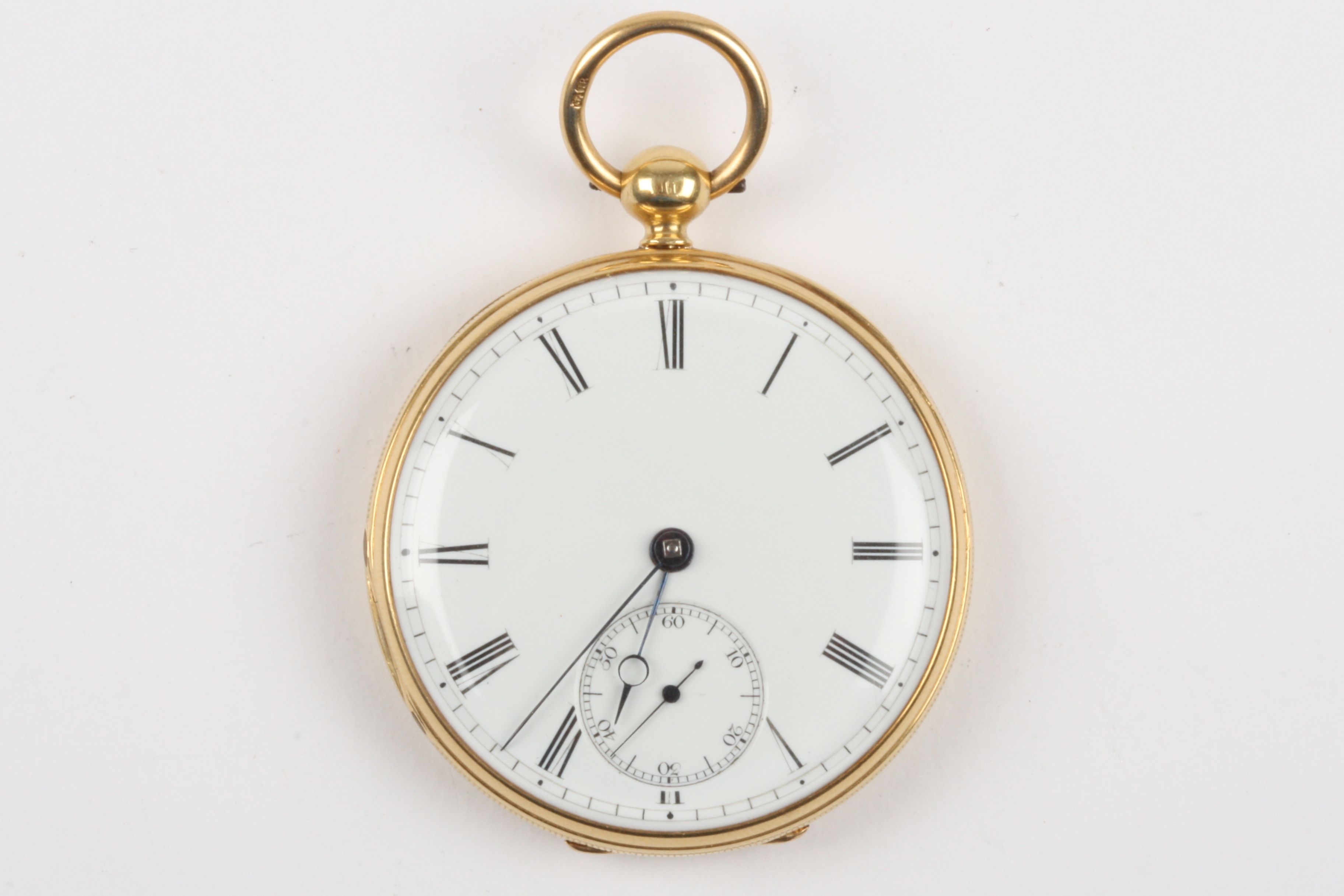 A ladies early Victorian 18ct gold open face pocket watch by Arnold Frodsham
hallmarked London 1844,
