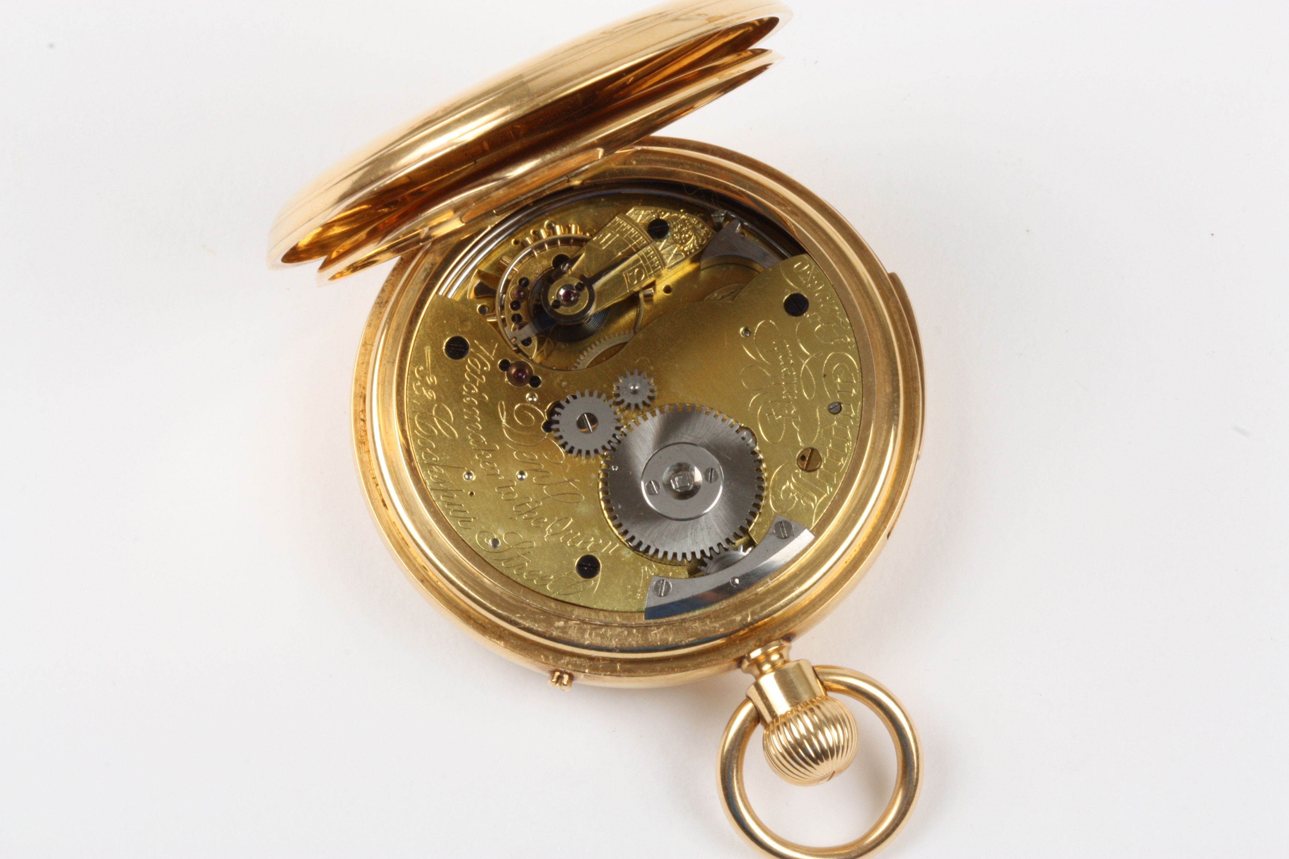 A fine Victorian 18ct gold half hunter quarter repeating pocket watch by Dent of London
hallmarked - Image 3 of 3