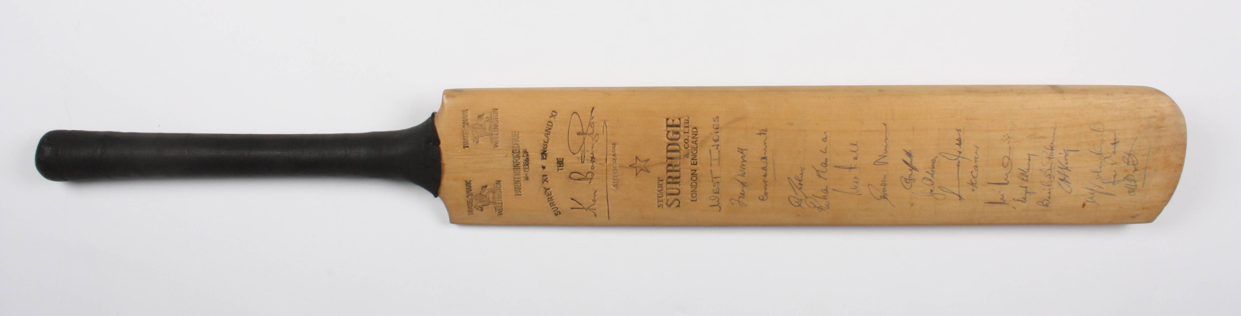 A 1960s signed Surridge cricket bat
signed by The West Indies, England, Surrey, Hampshire, Essex, - Image 3 of 4