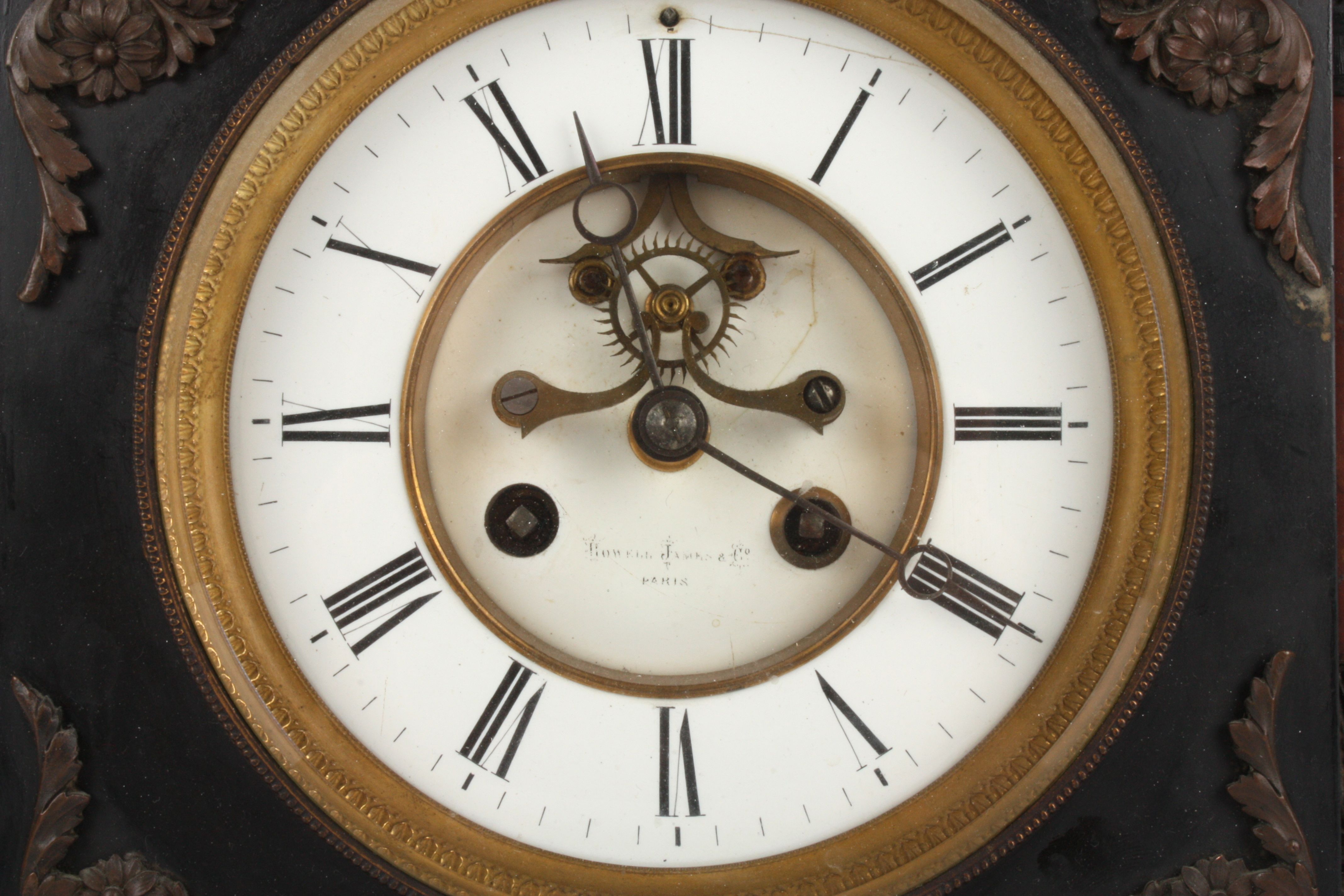 A French late 19th century red and black marble mantle clock
retailed by Howell & Jones
the 5 1/4 - Image 2 of 4