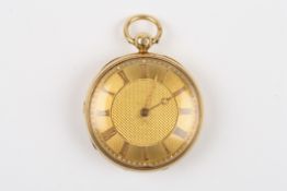 A William IV 18ct gold open face pocket watch by Thomas Earnshawhallmarked London 1832, the gilt