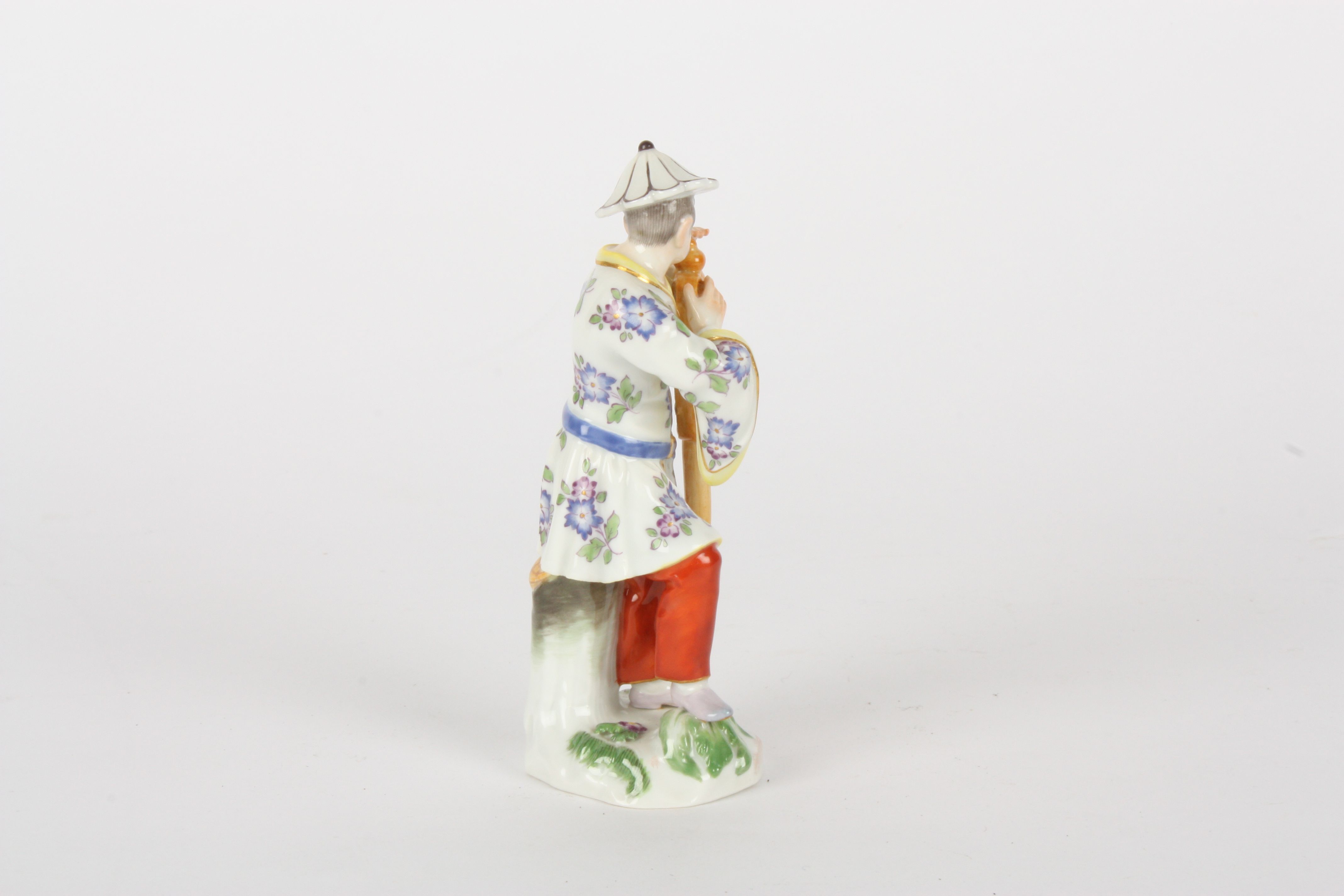 Late 20th century Meissen figure of a Japanese gentleman holding an umbrella, after Peter - Image 4 of 5