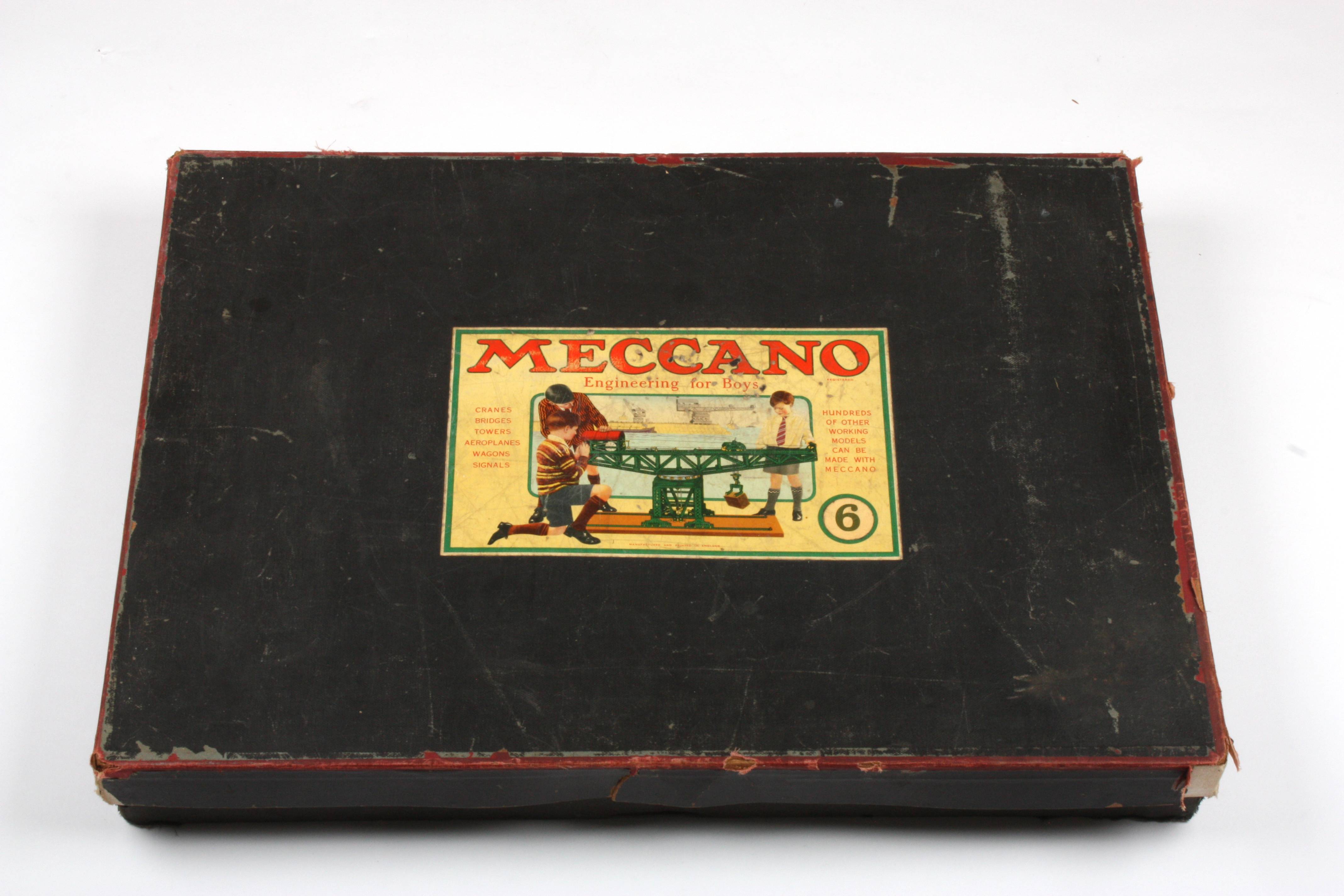 An early Meccano No.6 cased set
in largely original condition, complete with most interior