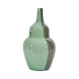 Designed by Carlo Scarpa (1906-1978) for Venini
'Tessuti'
green vase with cane decoration, etched