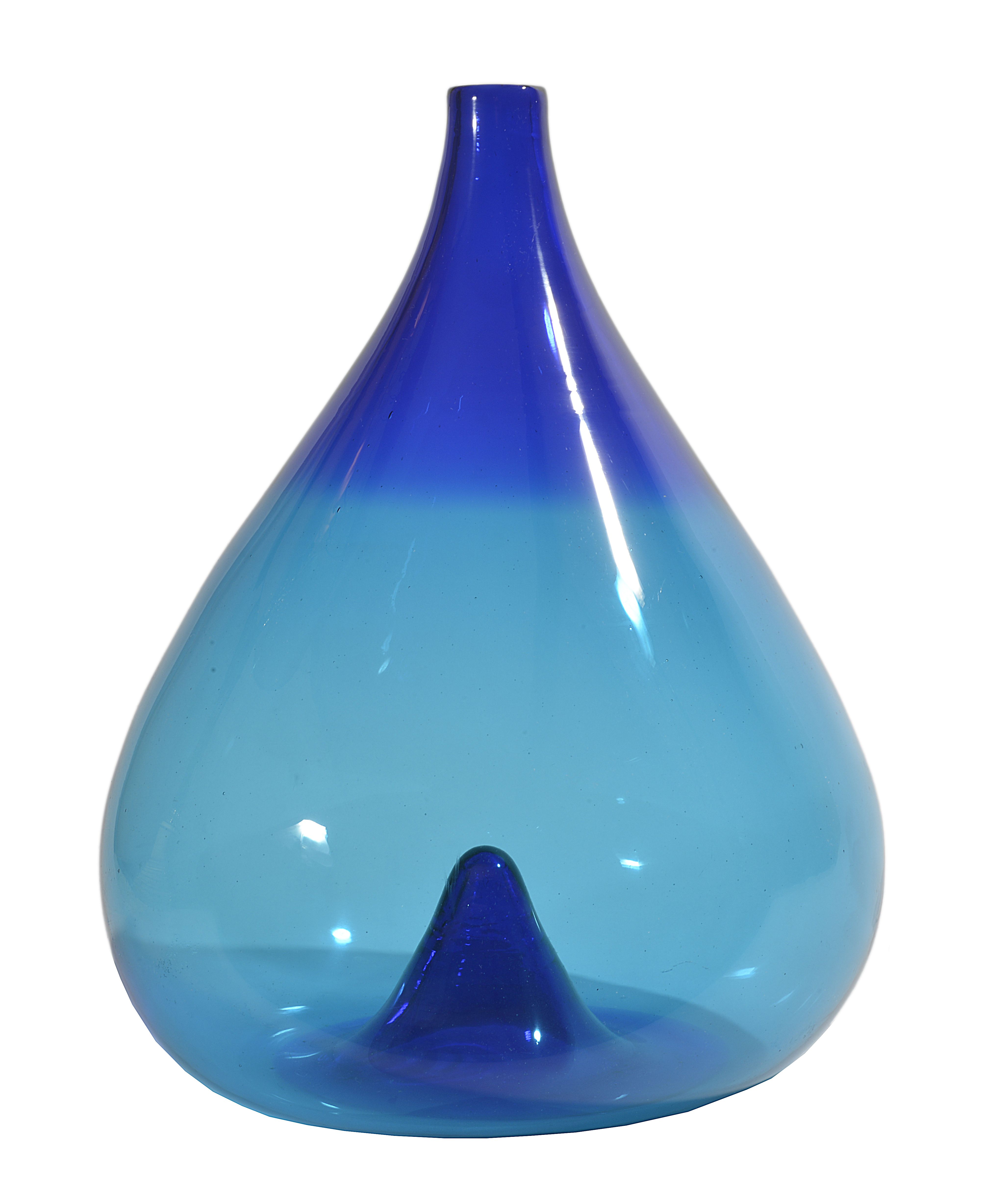 Toni Zuccheri (b.1937) for Venini
'Crepuscoli series'
two tone blue vase, incalmo technique, without