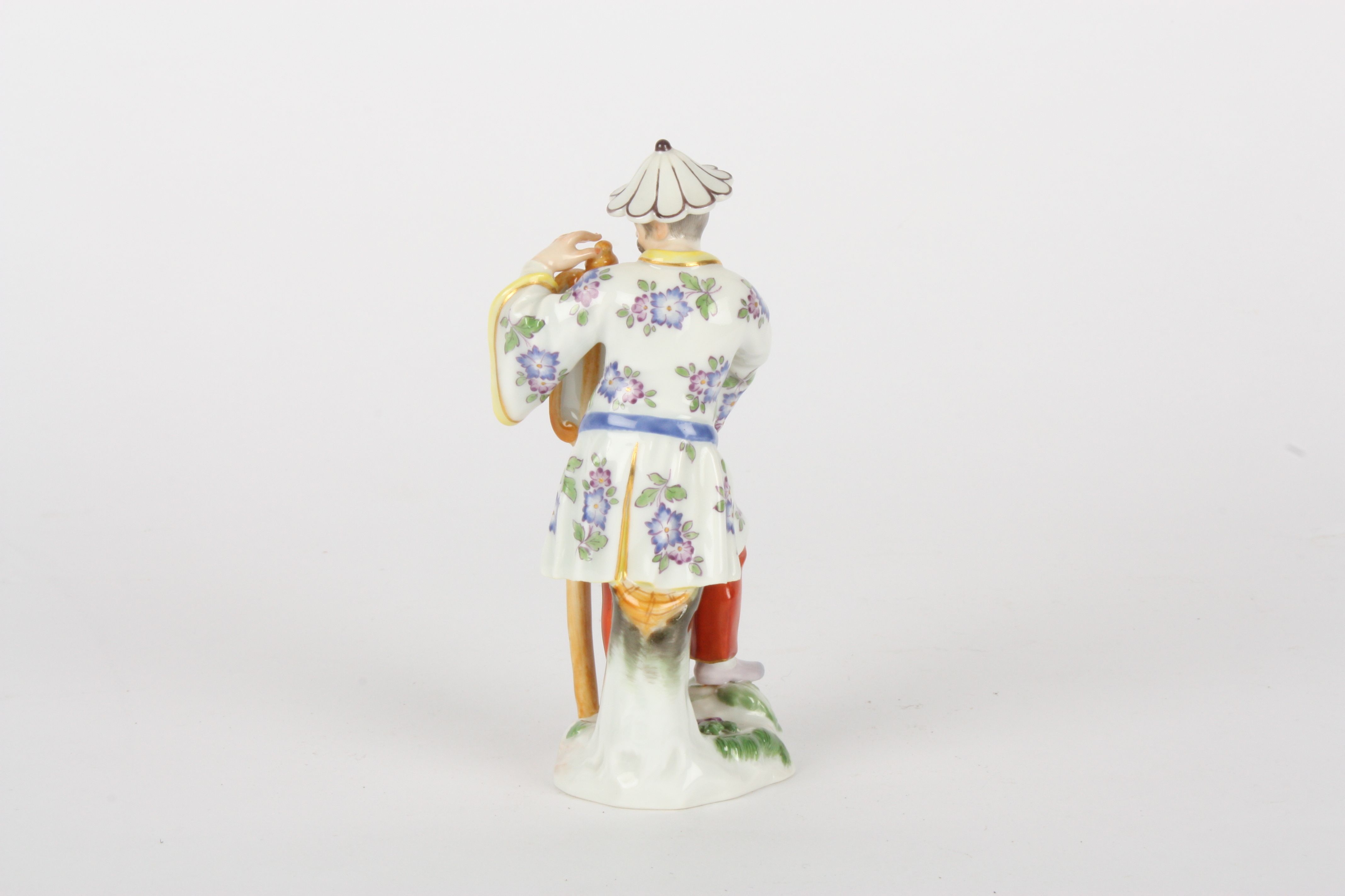 Late 20th century Meissen figure of a Japanese gentleman holding an umbrella, after Peter - Image 2 of 5