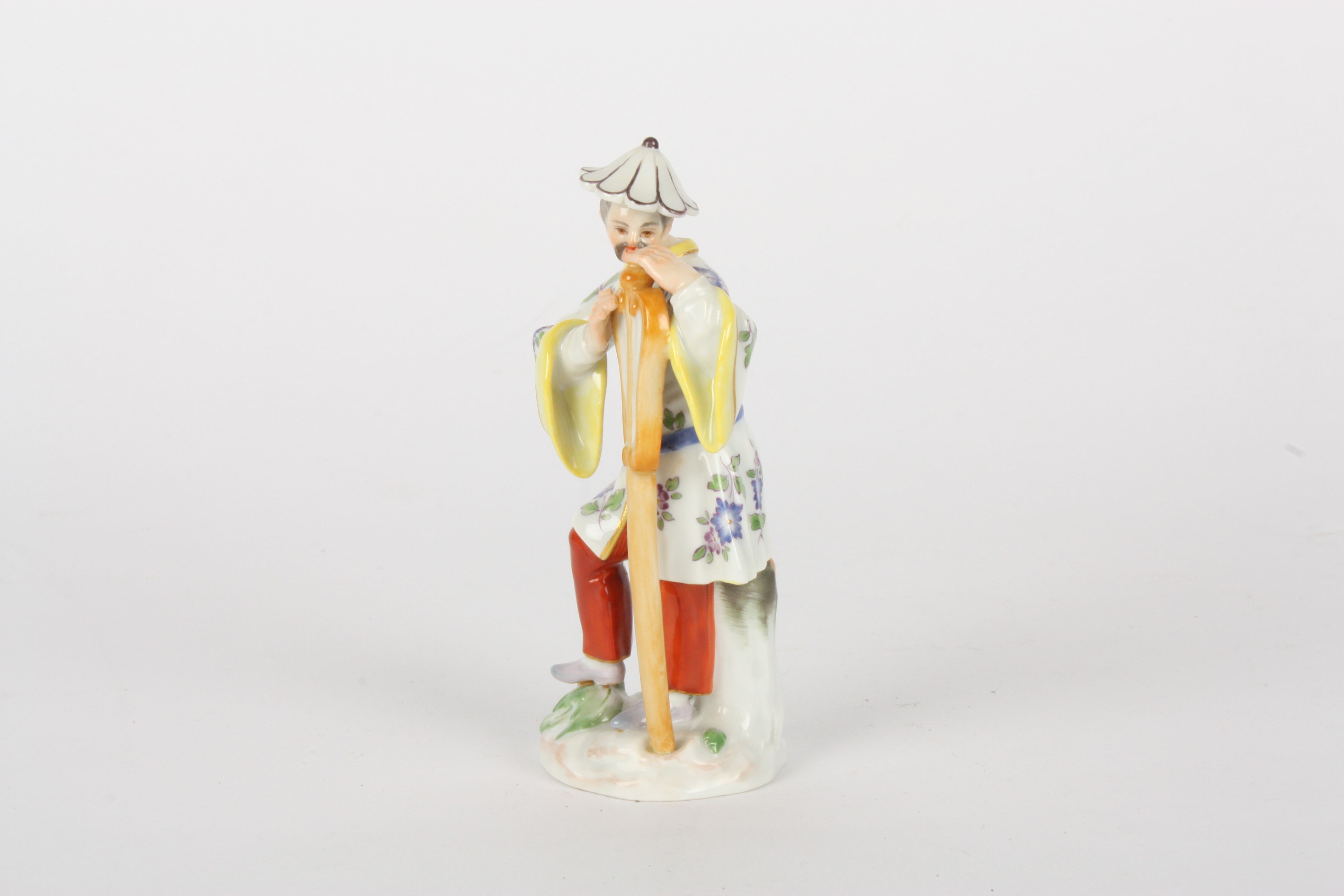 Late 20th century Meissen figure of a Japanese gentleman holding an umbrella, after Peter - Image 3 of 5