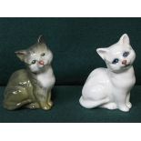 TWO SMALL BESWICK GLAZED CERAMIC CATS