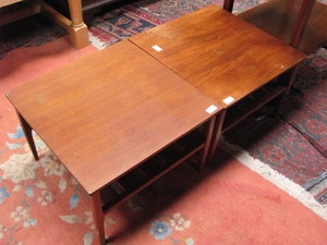 PAIR OF MYER SQUARE COFFEE TABLES