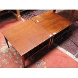 PAIR OF MYER SQUARE COFFEE TABLES