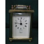 VINTAGE BRASS CARRIAGE CLOCK (AT FAULT)