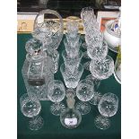 PARCEL OF GLASSWARE INCLUDING STEMMED DR