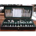 PART CANTEEN OF SILVER PLATED CUTLERY