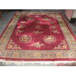 DECORATIVE CHINESE STYLE FLOOR RUG, APPR