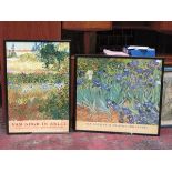 TWO VAN GOGH FRAMED EXHIBITION POSTERS