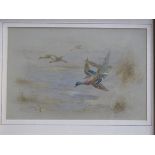 JAMES STINTON, GILT FRAMED WATERCOLOUR,