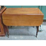 ANTIQUE MAHOGANY DROP LEAF PEMBROKE TABLE